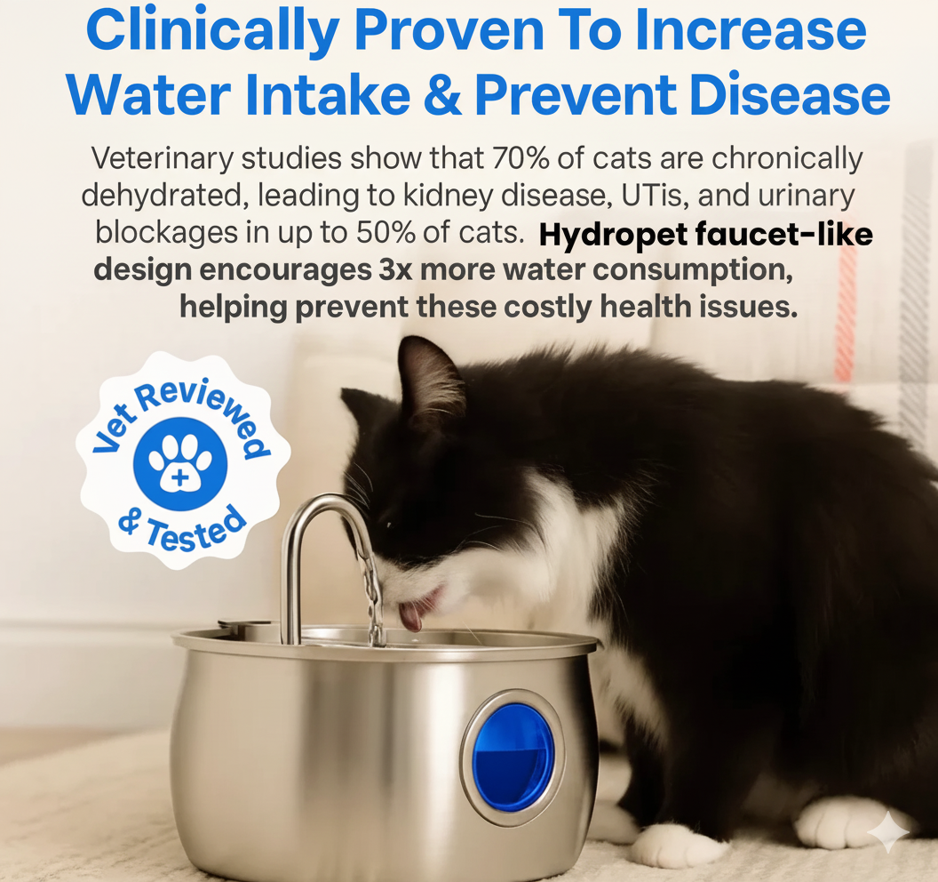 PetComfort Stainless Steel Pet Water Fountain