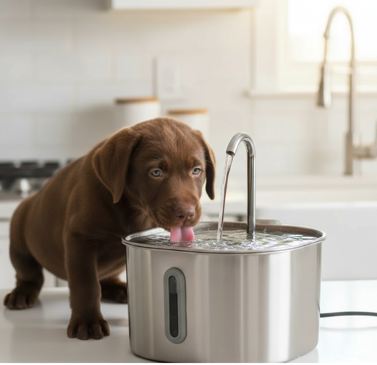 PetComfort Stainless Steel Pet Water Fountain