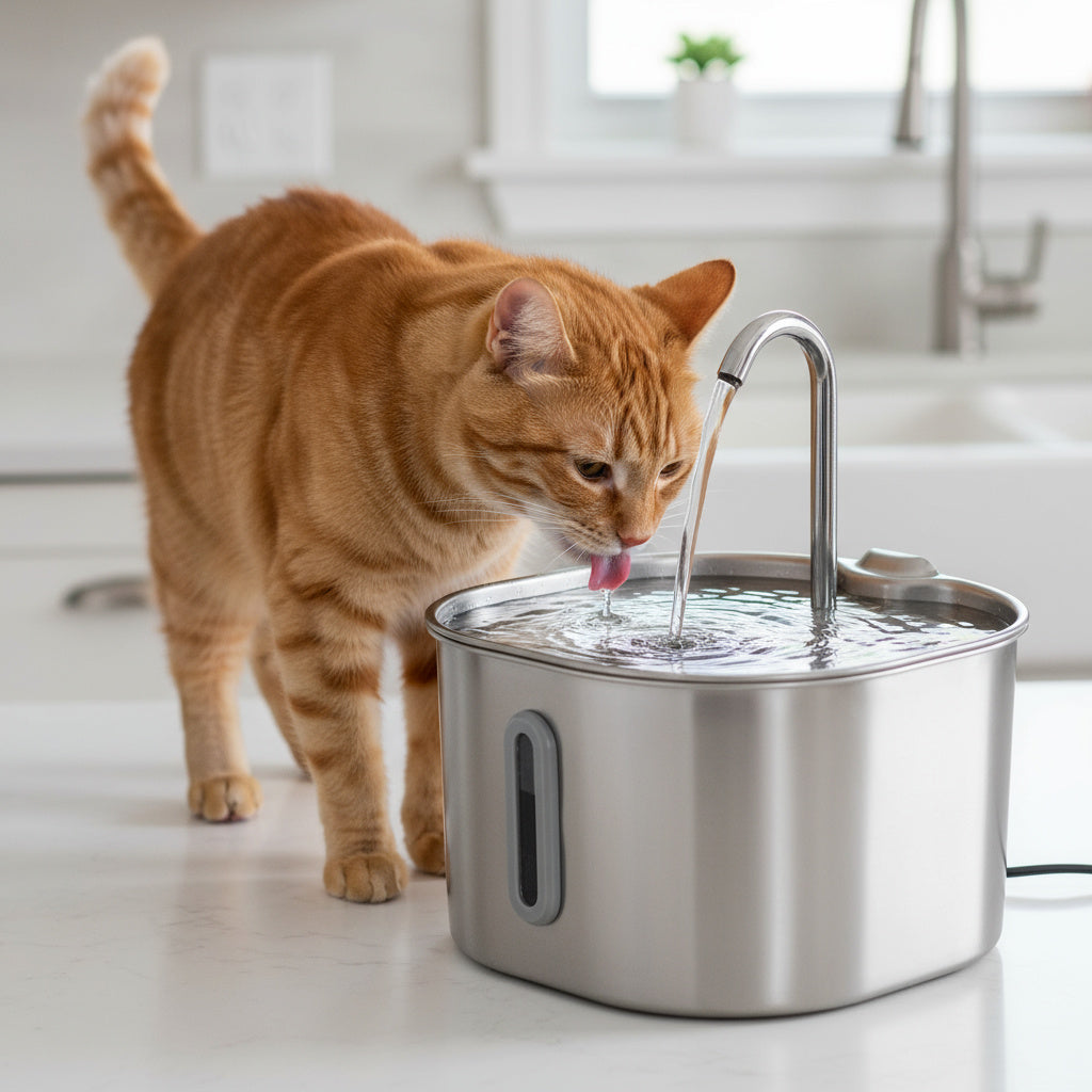 PetComfort Stainless Steel Pet Water Fountain